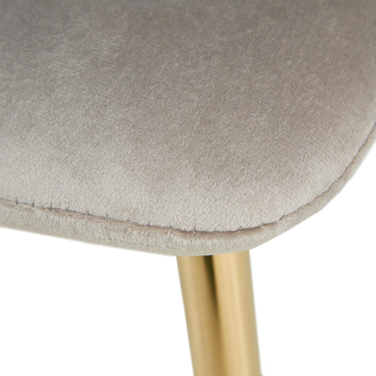 TISCHGRUPPE 120-153 cm ausziehbar mit 4 Stühlen Samt - Beige/Goldfarben, Holz/Textil (80/88/120cm) - Homestyle4u