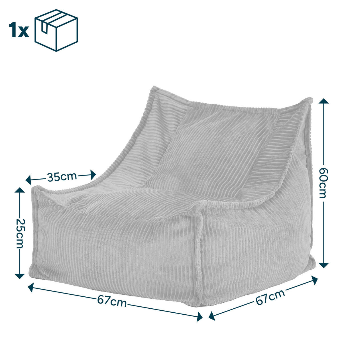 KINDERSITZSACK Sessel Alto - Pink, Textil (67/60/67cm) - icon