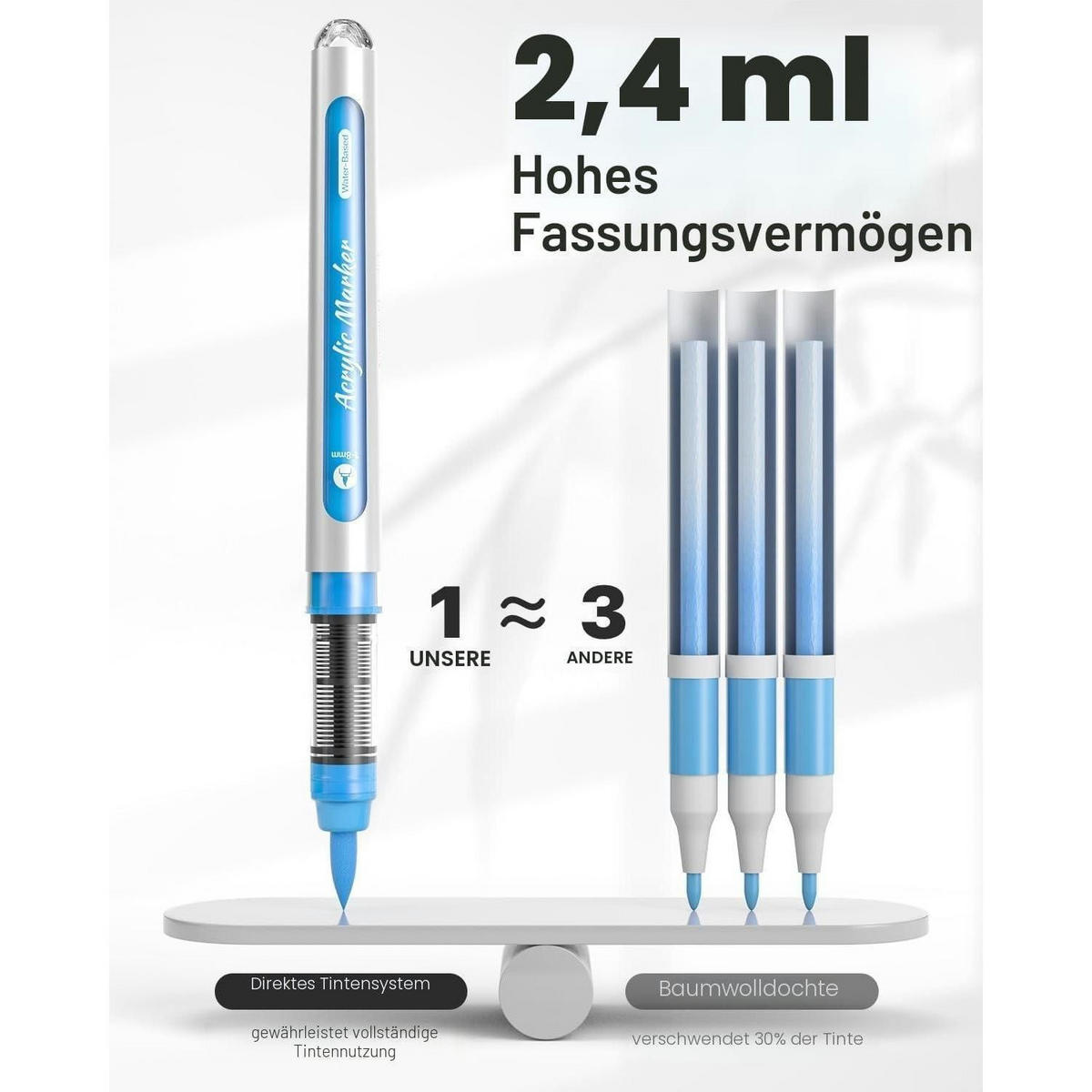 ACRYL-MALMARKER Set 72 Farben mit Leinenbeutel - Multicolor, Kunststoff (1.5/1.5/15cm)