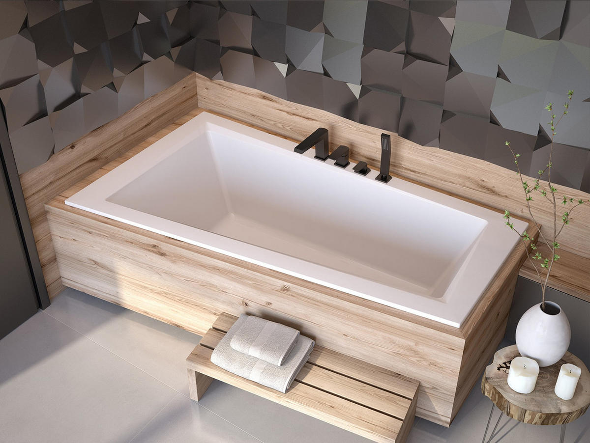 BADEWANNE Eckwanne INTIMA SLIM 160/90 Links mit Styro Ablauf Füße - Weiß, Kunststoff (90/55.5/160cm) - bad land