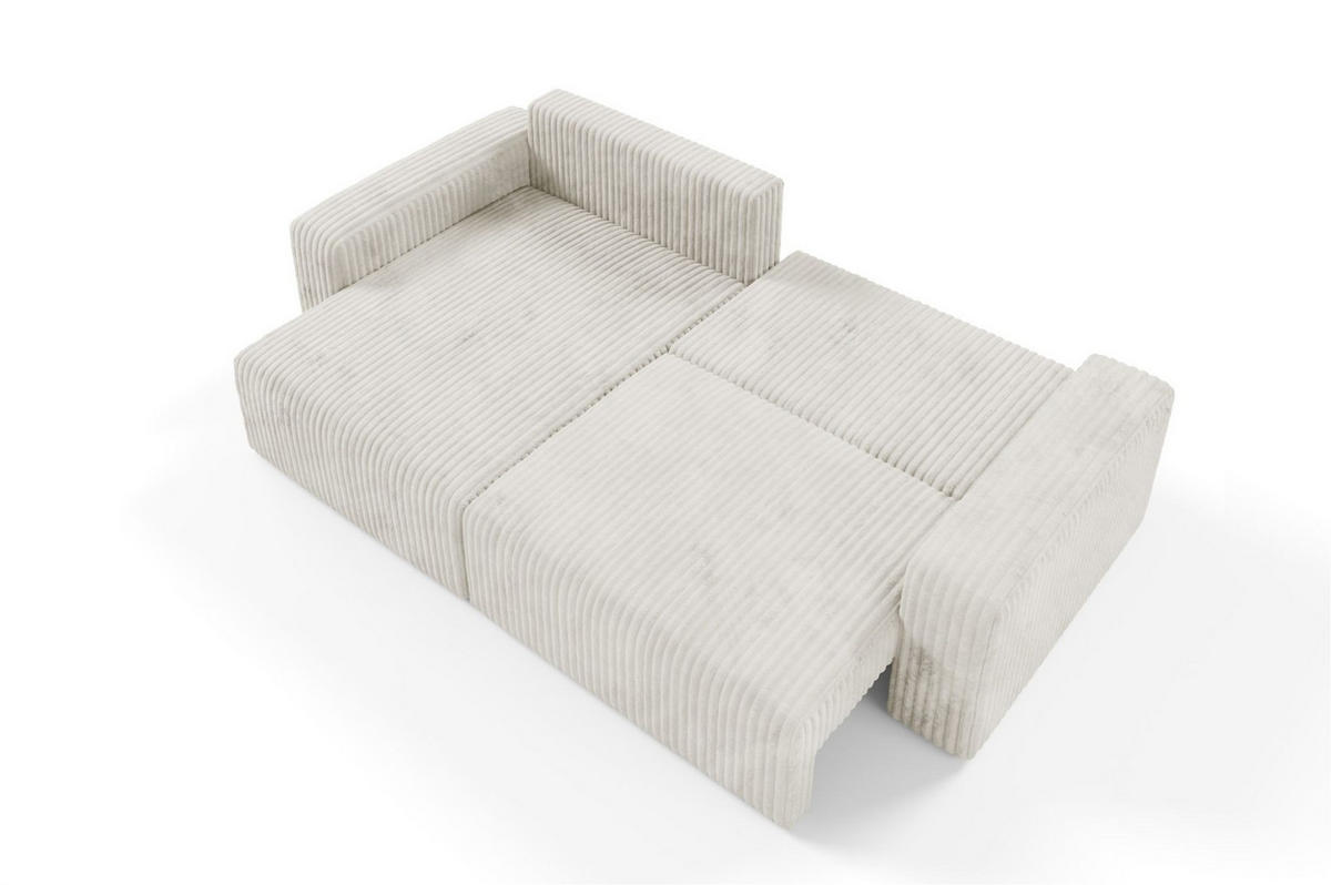 ECKSOFA Natalia - Creme, Holzwerkstoff/Textil (149/244cm) - Fun Möbel