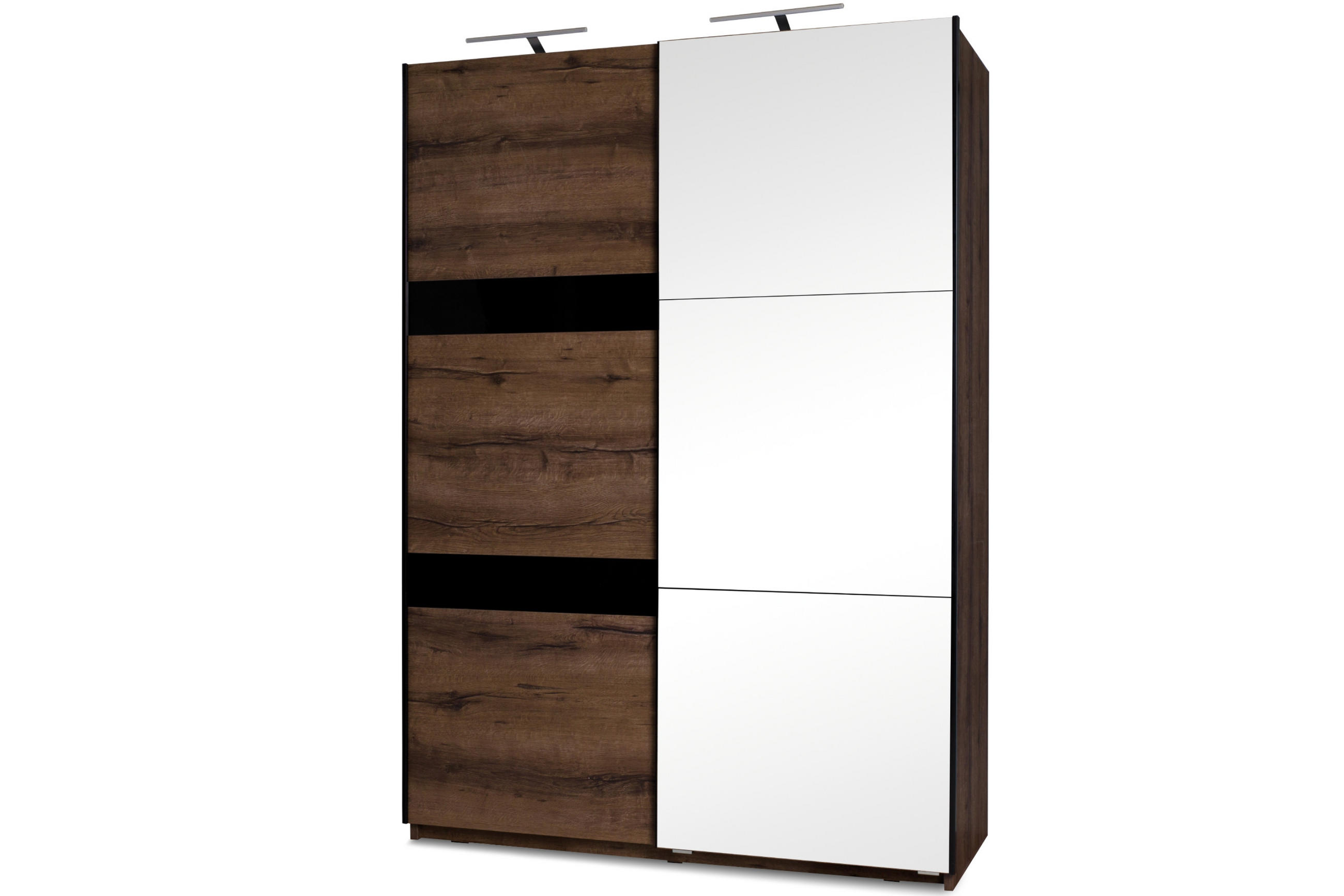 Thumbnail - Konsimo® Schiebetürenschrank, Dunkelbraun, Holzwerkstoff, Rechteckig, 150x215x69 cm, Schlafzimmer, Kleiderschränke, Schw...
