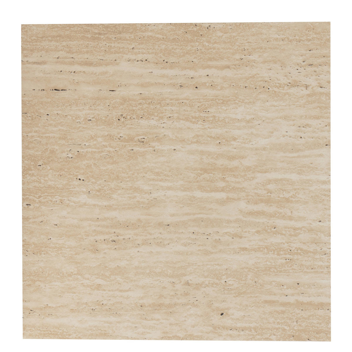 COUCHTISCH - quadratisch 48 cm - Travertin Dekor - Beige, Holzwerkstoff (48/48/50cm) - home24