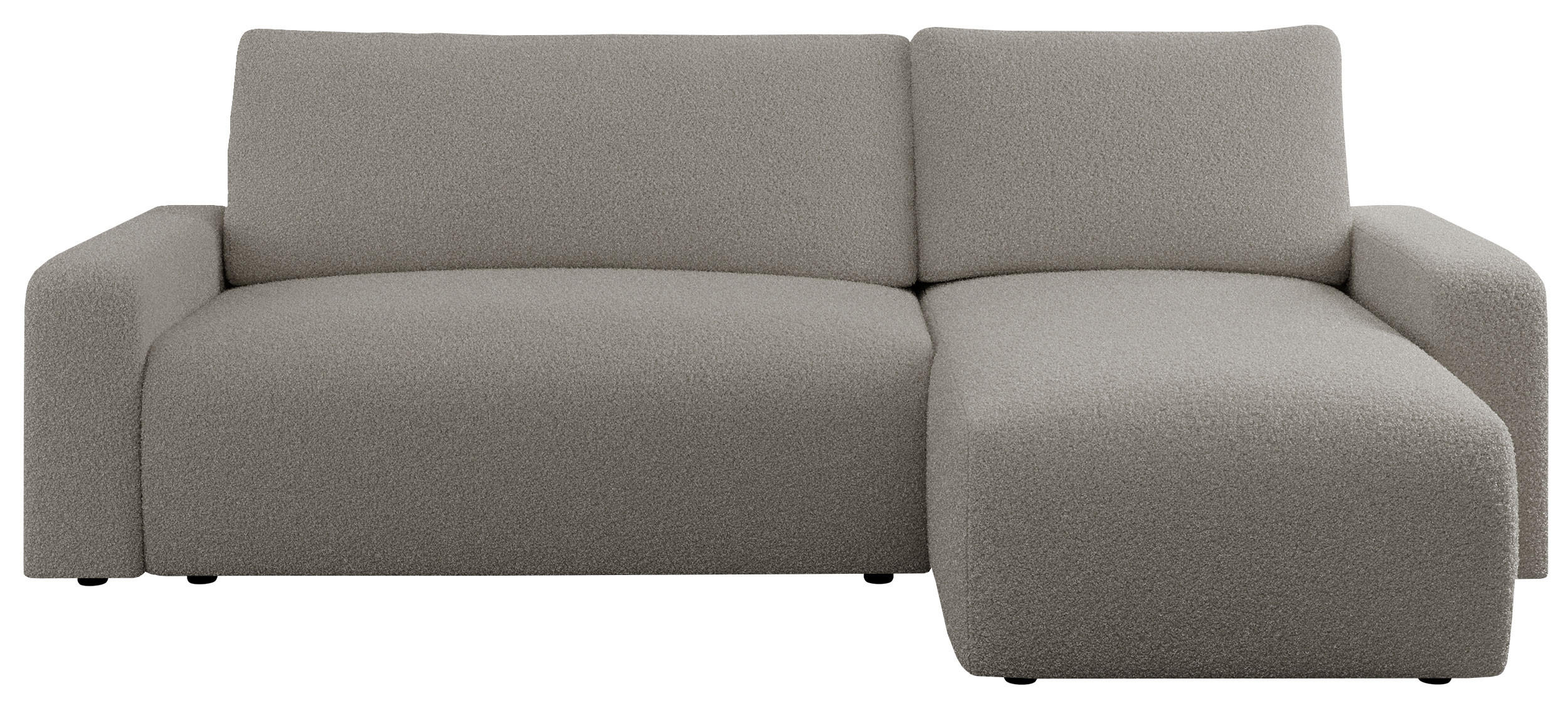 ECKSOFA ARGOS Grau Boucle - Schwarz/Grau, Kunststoff/Textil (245/150cm) - MKS