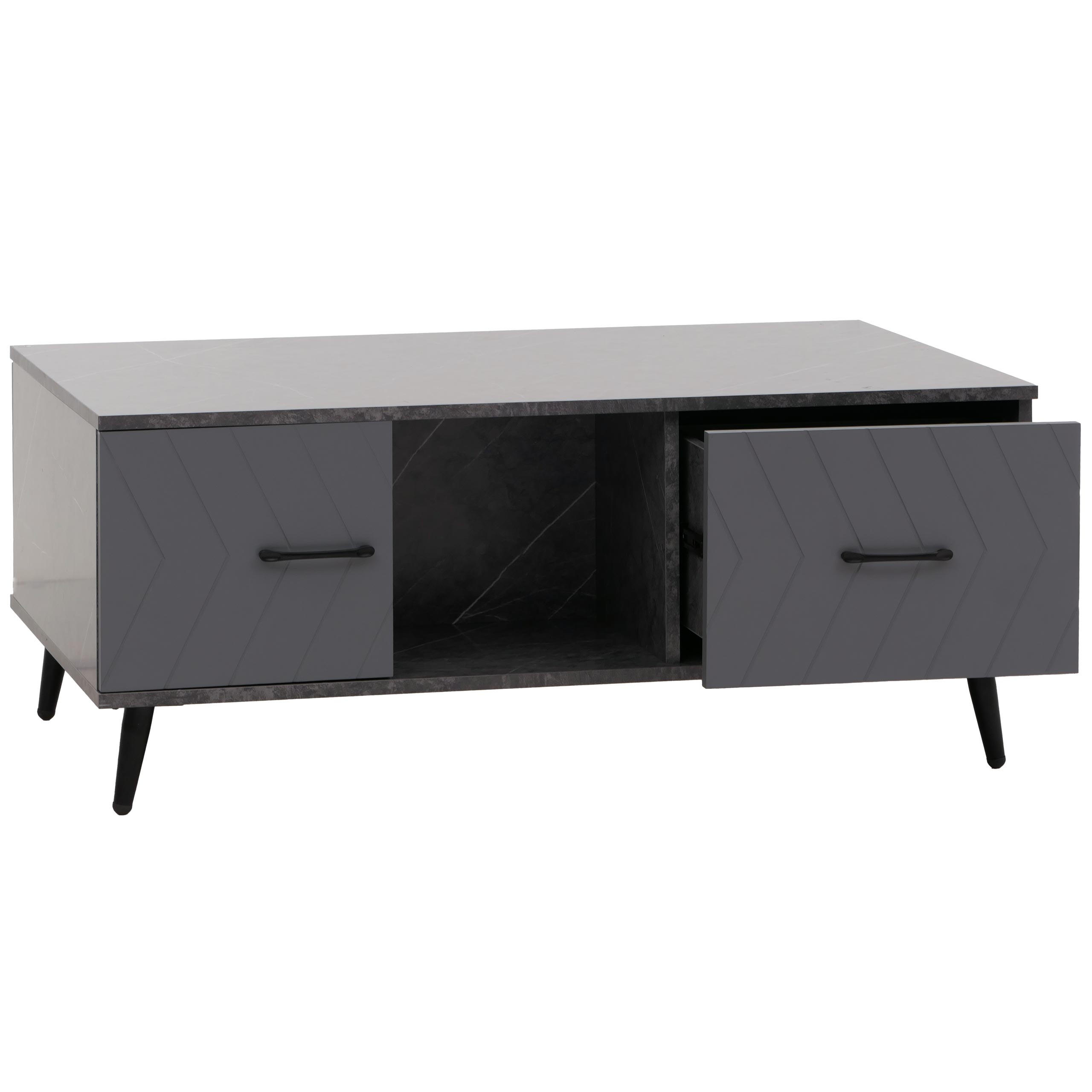 COUCHTISCH eckig Grau - Grau, Holz (60/106/42cm) - MCW
