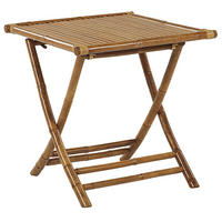 KLAPPTISCH Bambusholz 70/70 cm klappbar Molise - Hellbraun, Holz (70/70/73cm) - Beliani