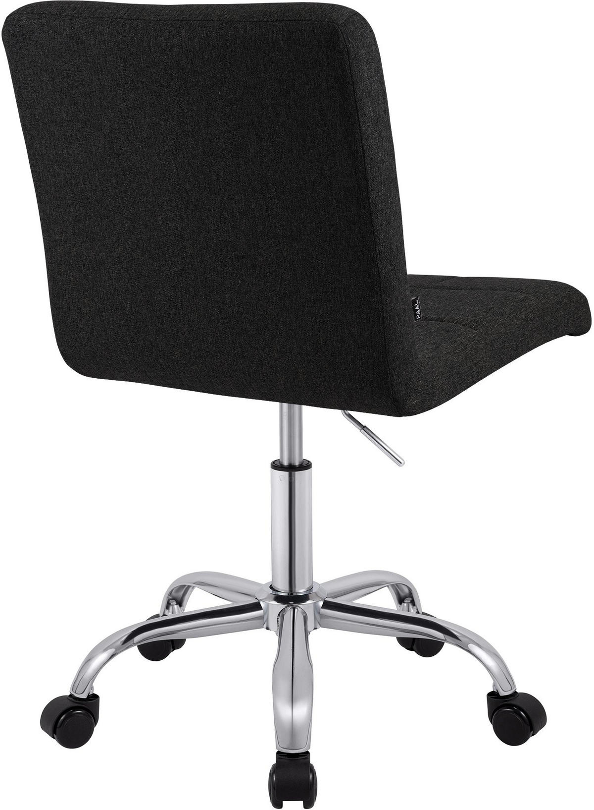 DREHSTUHL Stoff Dunkelgrau - Chromfarben/Dunkelgrau, Textil/Metall (47/93/56cm) - CLP