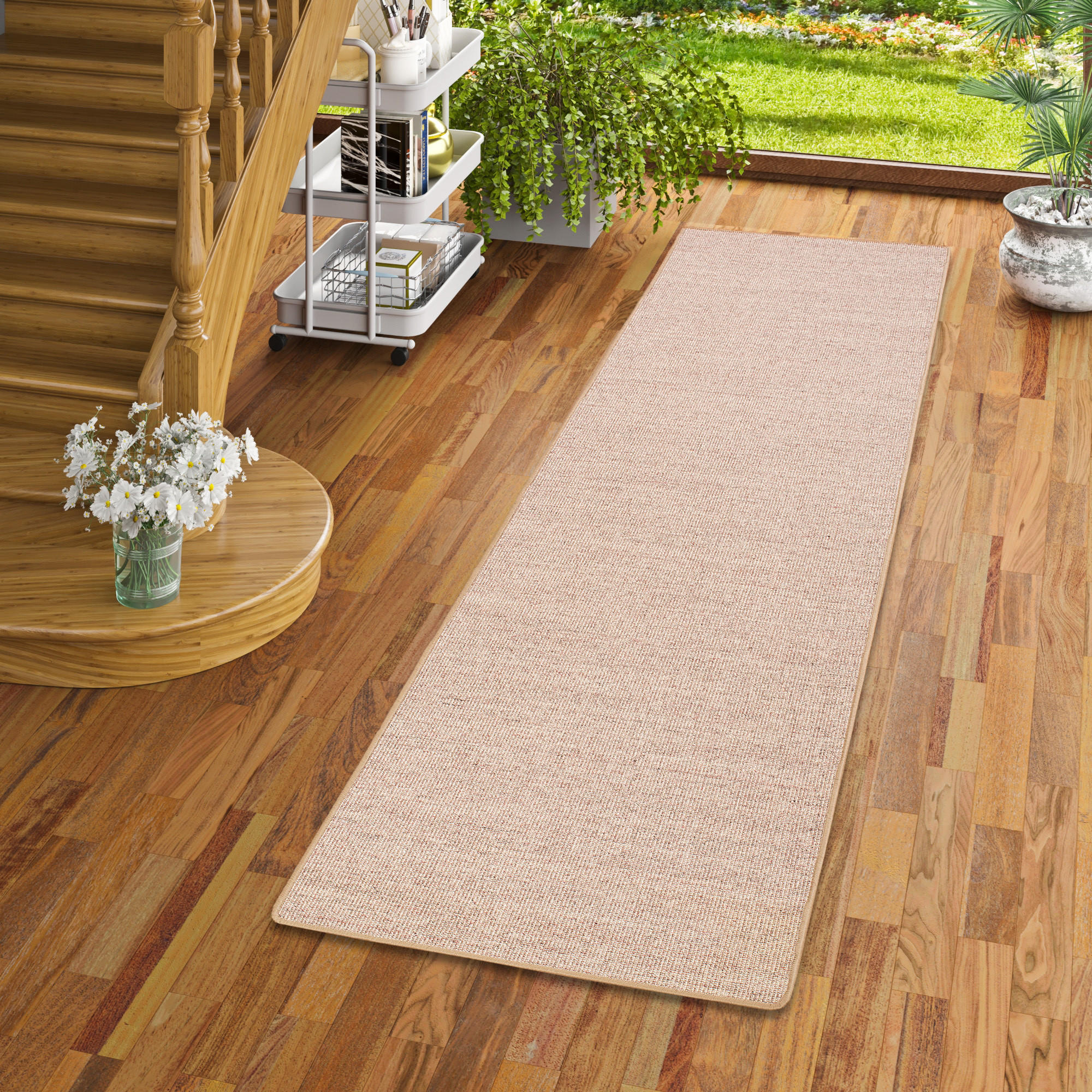 SISAL NATUR LÄUFER TEPPICH - Graphitfarben, Textil (80/320cm) - Snapstyle