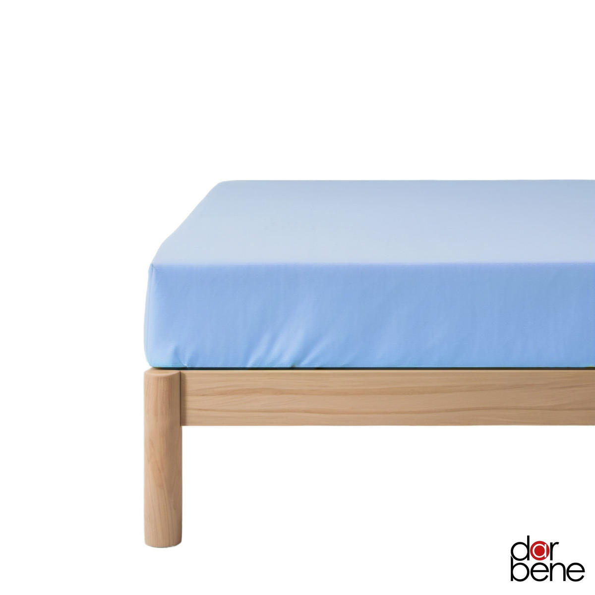 SPANNBETTLAKEN ESSENTIAL Jersey Baumwolle - Hellblau, Naturmaterialien (180/200cm) - DarBene