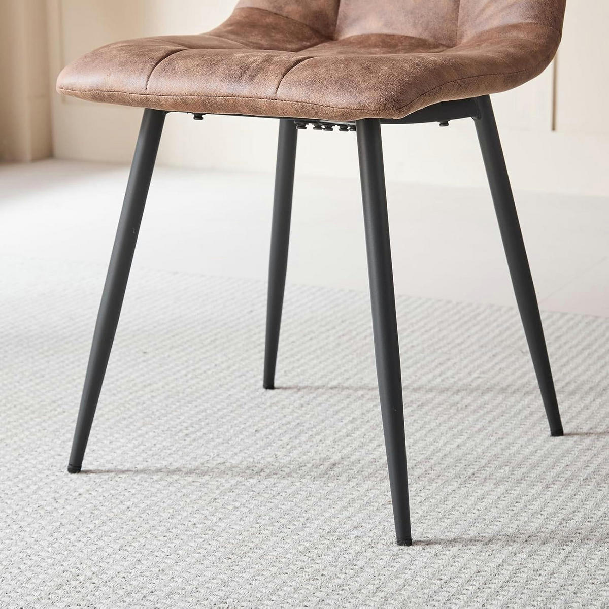 ESSZIMMERSTUHL 2er-Set Lederoptik Hellbraun - Braun, Kunststoff (43/89.5/44cm)