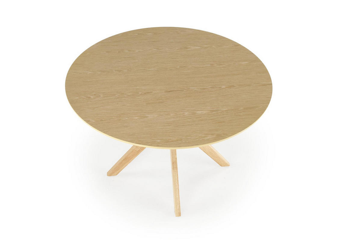 ESSTISCH rund Eiche Natur - Eichefarben, Holzwerkstoff (120/120/77cm) - designimpex
