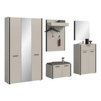 GARDEROBEN-SET Emil Kaschmir 287/40/190 cm - Beige, Holzwerkstoff (287/190/40cm) - Xonox