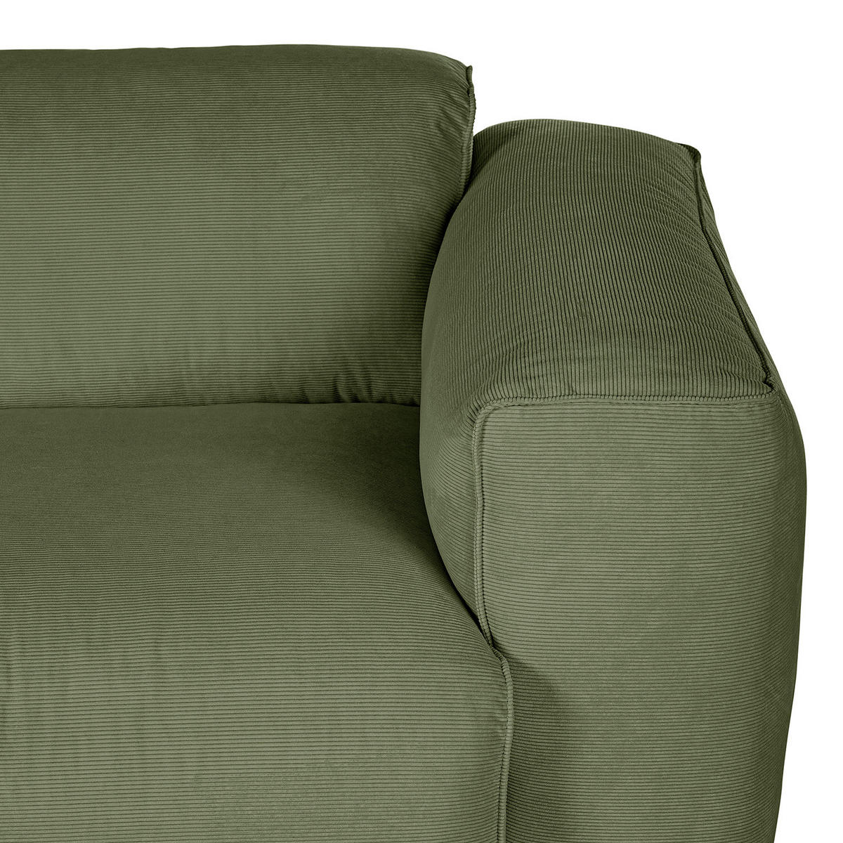 ECKSOFA mit XL-Longchair - Schwarz/Grün, Kunststoff/Textil (260/171cm) - home24
