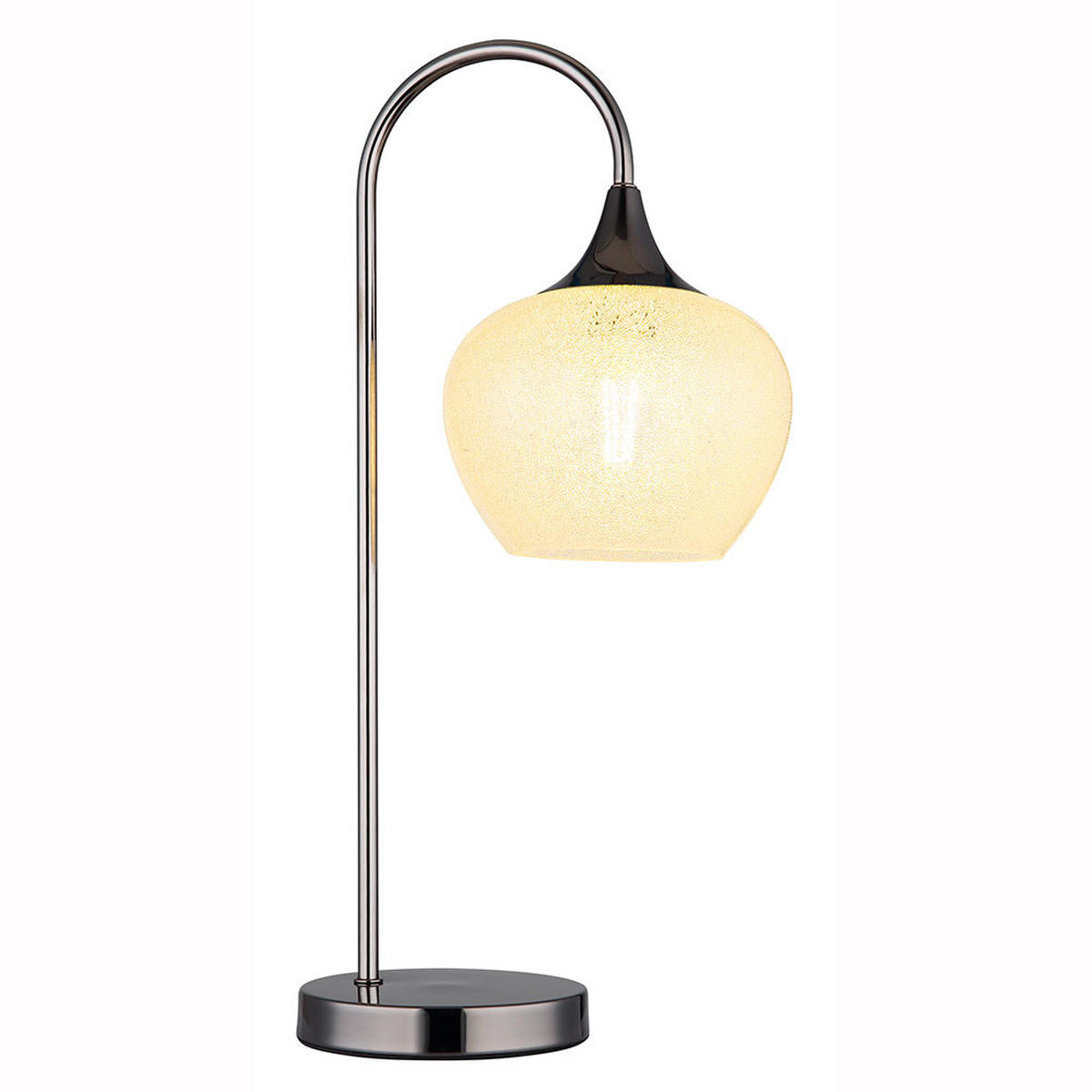 LED TISCHLEUCHTE Metall Glas Silber - Silberfarben, Glas (27.5/16/54cm) - Globo Lighting