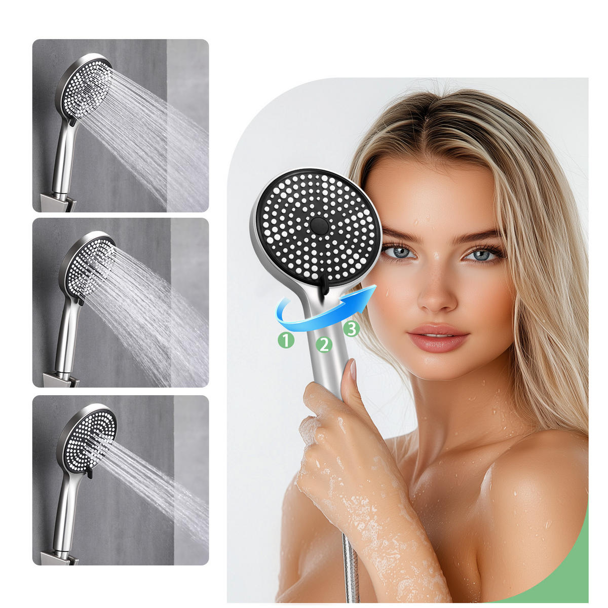 BRAUSESET Trubin 15/8/11 cm - Silberfarben, Metall (15/8/11cm) - ZMH