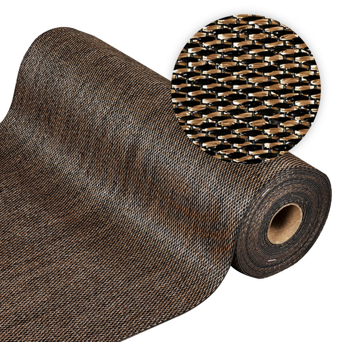 VINYL-LÄUFER, Teppichläufer, strapazierfähig, Premium-Qualität, Dunkelbraun 80X1000 cm - Dunkelbraun, Kunststoff (80/1000cm) - STORESDECO