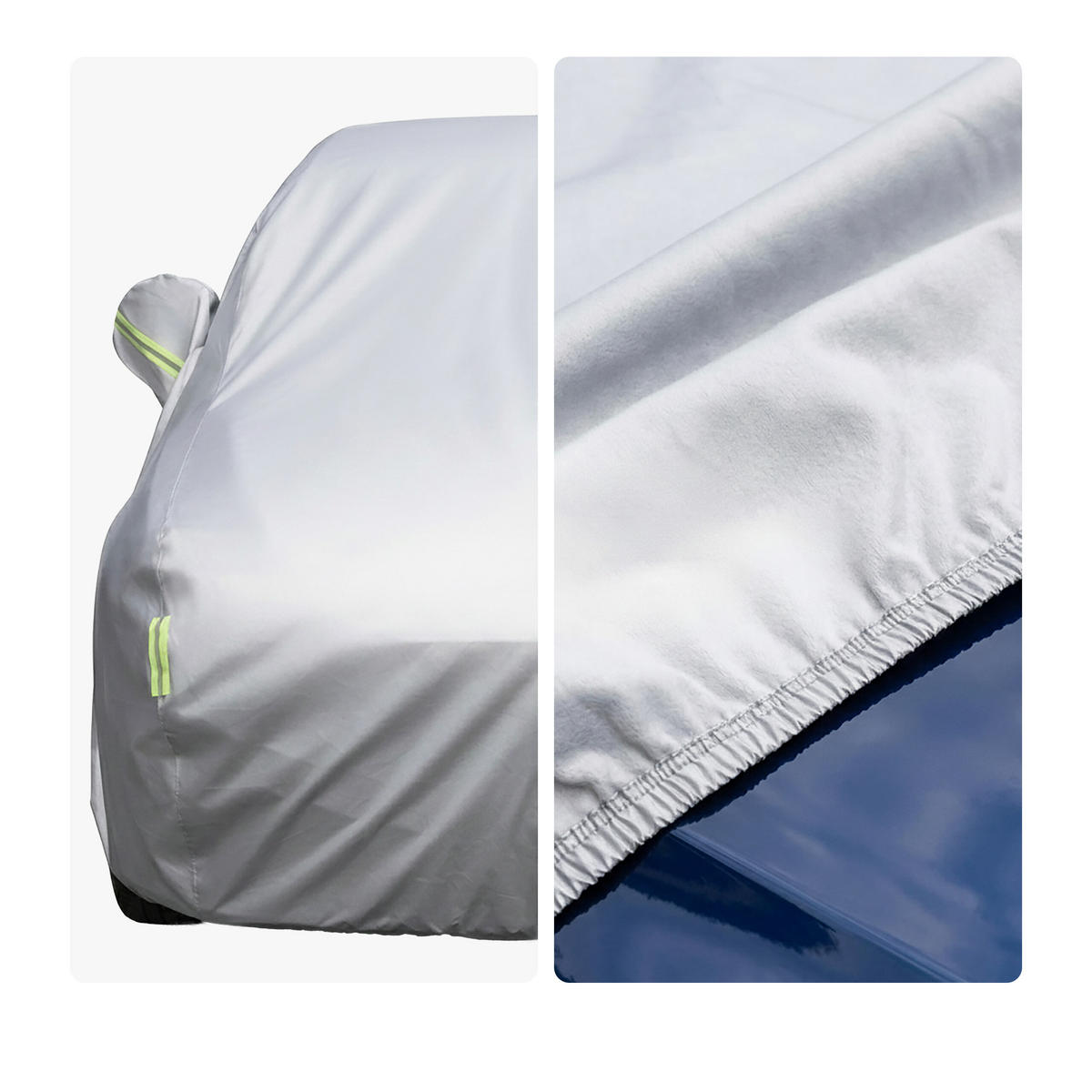 AUTOPLACHTA Strieborná Outdoor 400-435 cm hatchback - strieborná, kov/textil (180/435/160cm) - Relaxdays