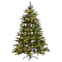 WEIHNACHTSBAUM 180 cm Grün Fiddle - Grün, Kunststoff (180cm) - Beliani