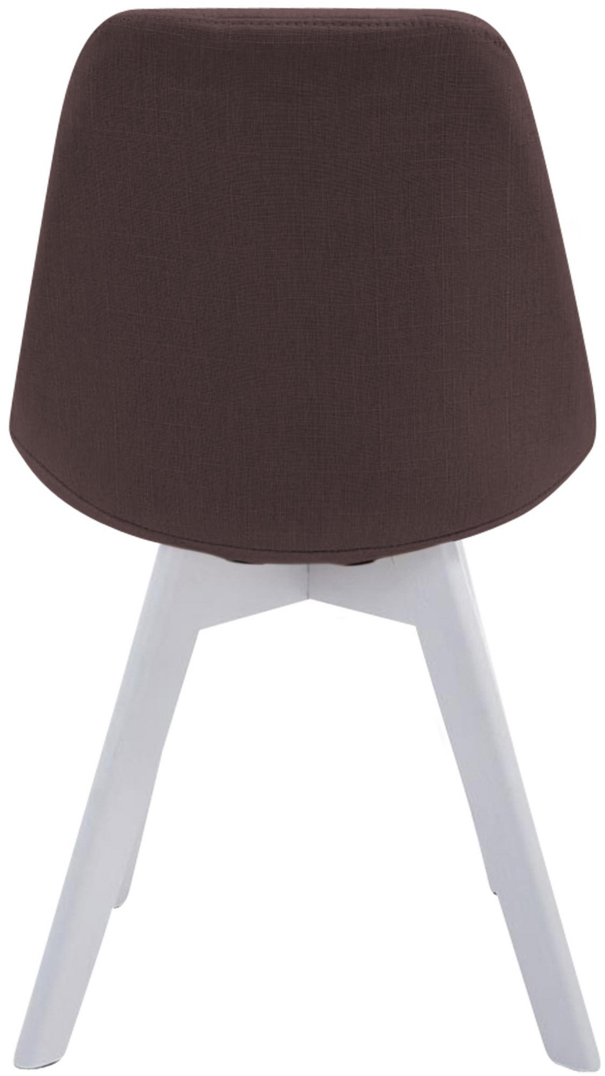STUHL Stoff braun - Weiß/Braun, Holz/Textil (48/84/55cm) - CLP