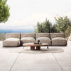 GARTENSOFA mit 4 Sitzplätzen, Sandfarbe - Beige, Textil - Oviala