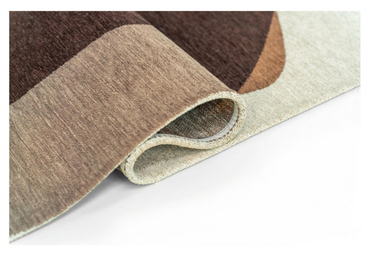 TEPPICH modern Flachgewebe ROCKY Braun 140 x 200 cm - Braun, Textil (140/200cm) - Novatrend