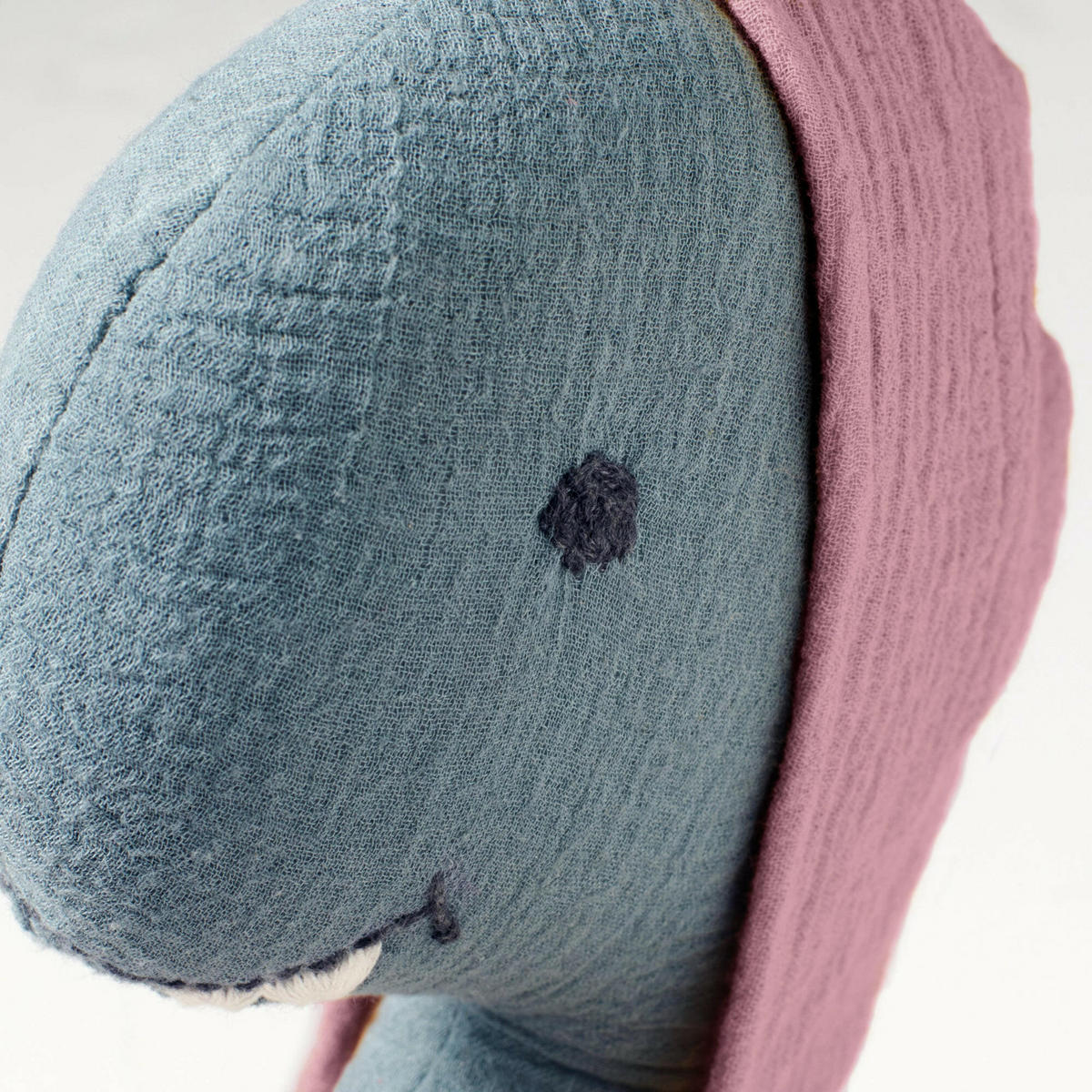 KUSCHELTIER Musselin Dino Hannah - Rosa, Textil (15/40cm) - nordic coast company