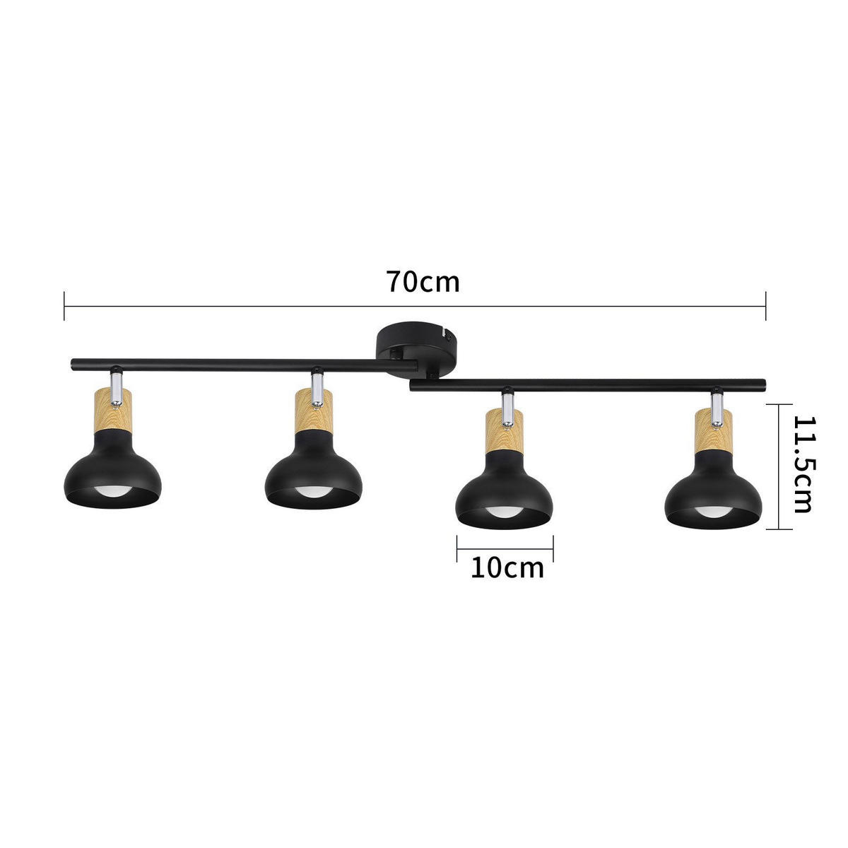 STRAHLER Farrell 70/11/15.5 cm - Schwarz, Metall (70/11/15.5cm) - Nettlife