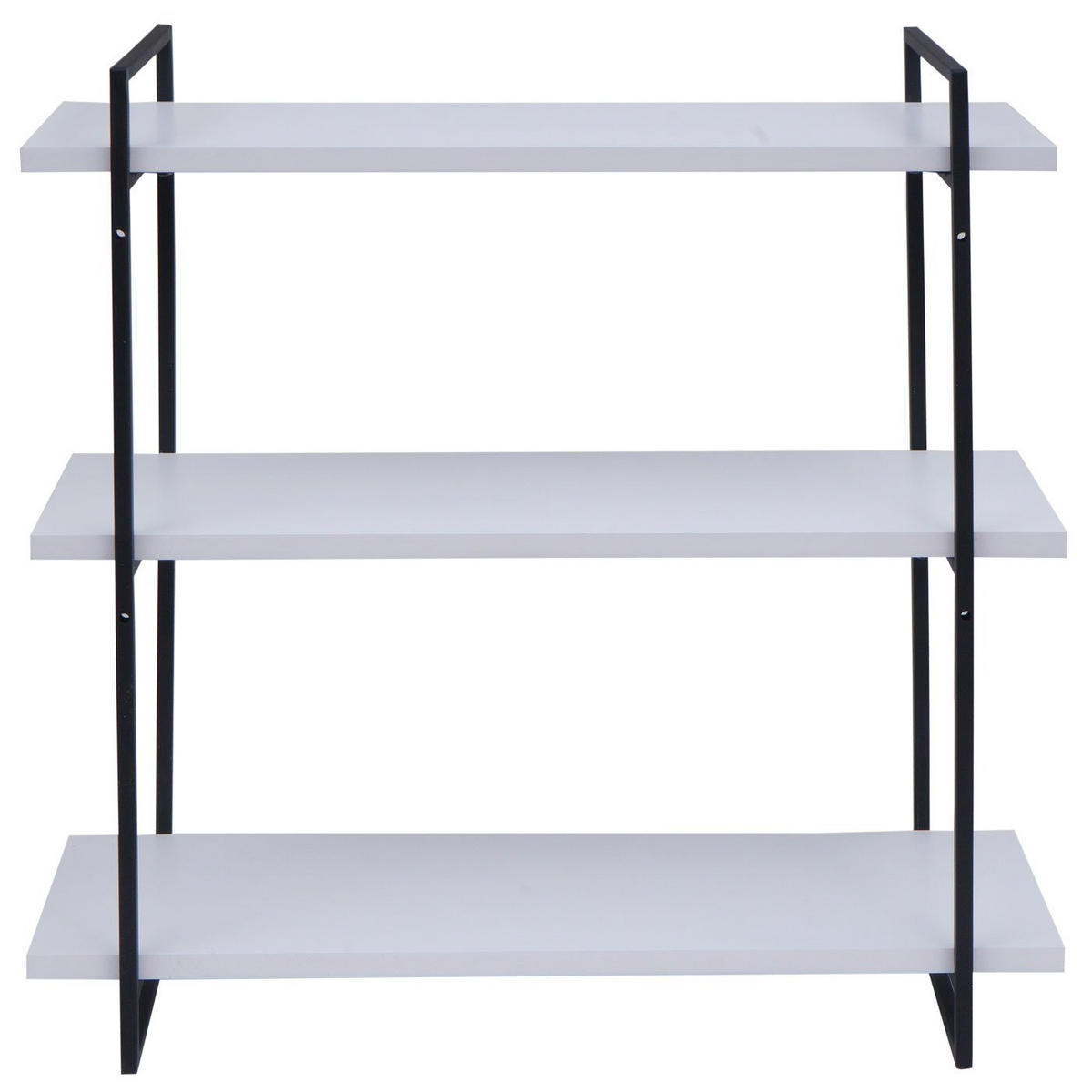 WANDREGAL Weiß, Schwarz - Schwarz/Weiß, Holz (60/60/18cm) - MCW