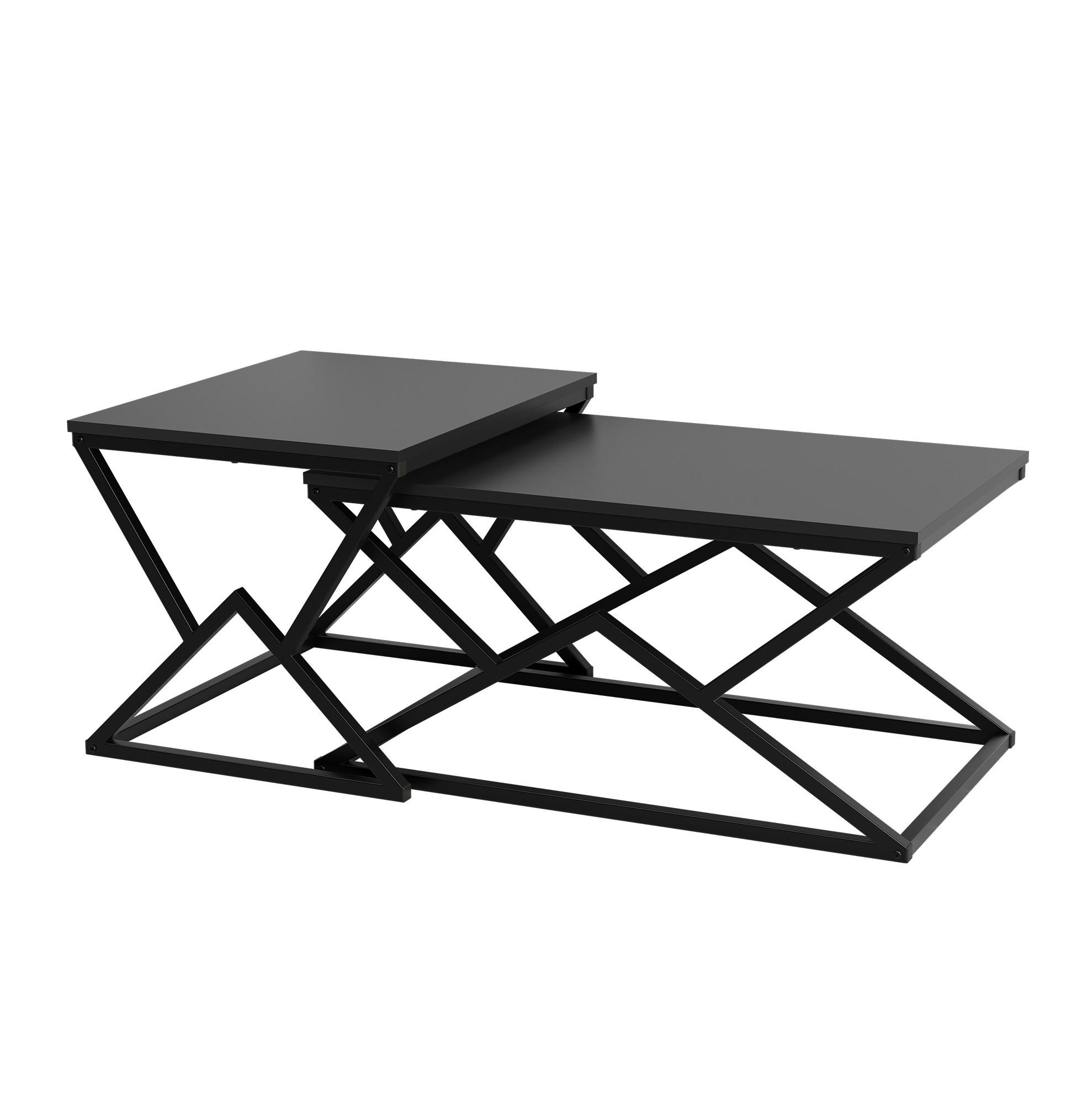 Okwish Couchtisch Schwarz 80x40x50 cm