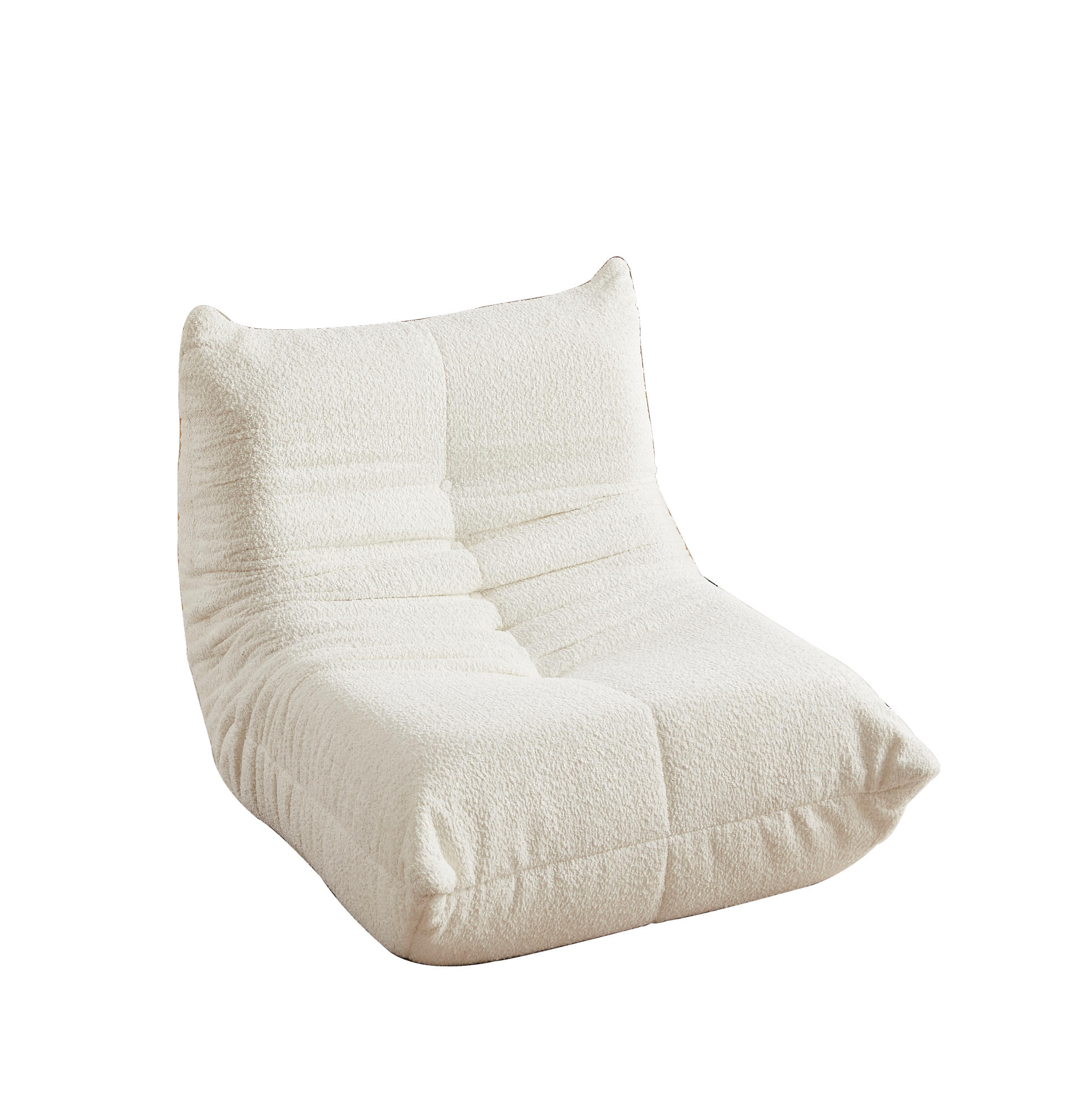 SITZSACK SOFA aus Chenille Beige - Beige, Kunststoff (94/71/101cm) - Beauniv