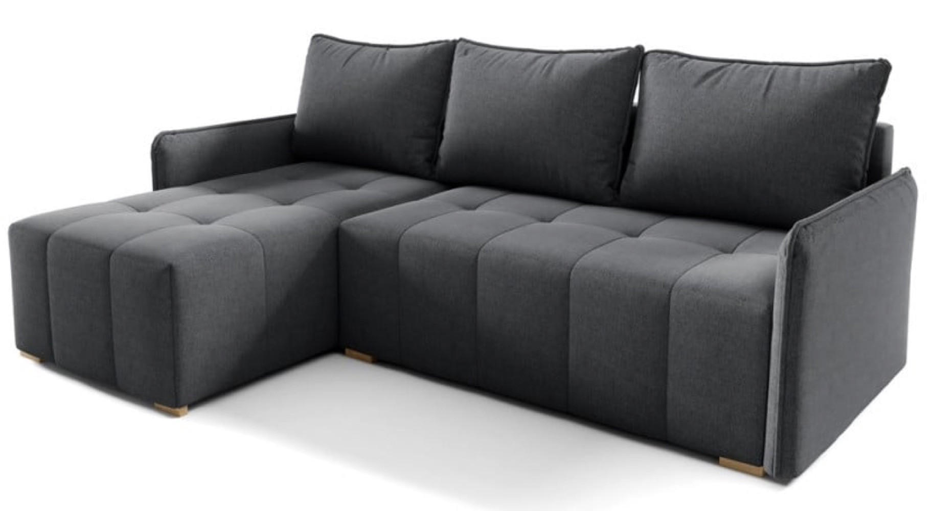 ECKSOFA Grafitowy GREND Links - Graphitfarben, Textil (210/140cm) - Sepro Meble