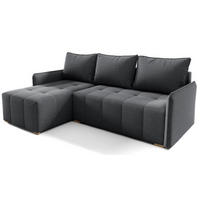 ECKSOFA Grafitowy GREND Links - Graphitfarben, Textil (210/140cm) - Sepro Meble
