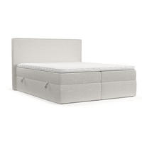 BOXBETT Nuvia 140/200 cm Hellbeige im Riva Stoff - Sandfarben/Schwarz, Holz/Holzwerkstoff (140/200cm) - AltaBeds