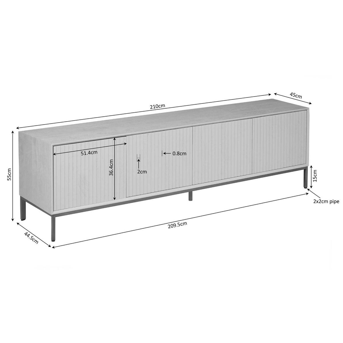TV-MÖBEL Madison Braun 45/210/55 cm - Braun, Holz (210/55/45cm) - Starfurn
