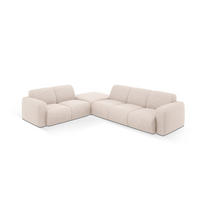 ECKSOFA links Molino aus Chenille-Stoff beige 6 Sitzplätze - Beige, Textil (250/315cm) - Micadoni