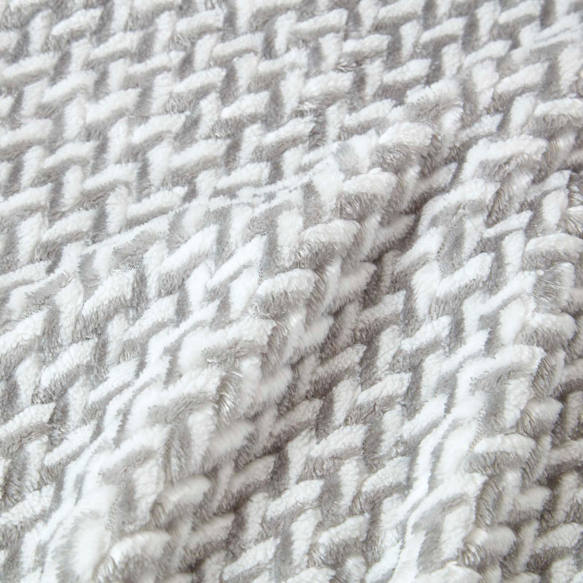 SAMT-WOHNDECKE Mora 130/160 cm, Jacquard - Grau, Textil (130/160cm) - Homescapes