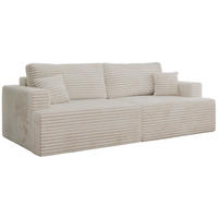 4-SITZER SOFA VIRELLA Beige Cord - Beige/Schwarz, Textil (240/88/115cm) - MKS