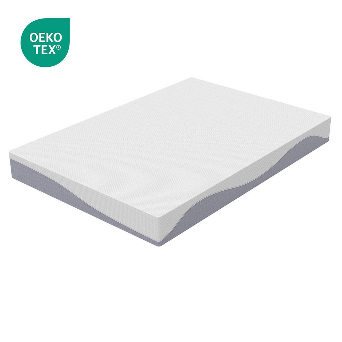 SCHAUMSTOFFMATRATZE,DOPPELSEITIG schlafend,Dichte H3/H4 ,Jacke abnehmbar-140x200 cm - Weiß, Textil (140/200cm) - KOMHTOM