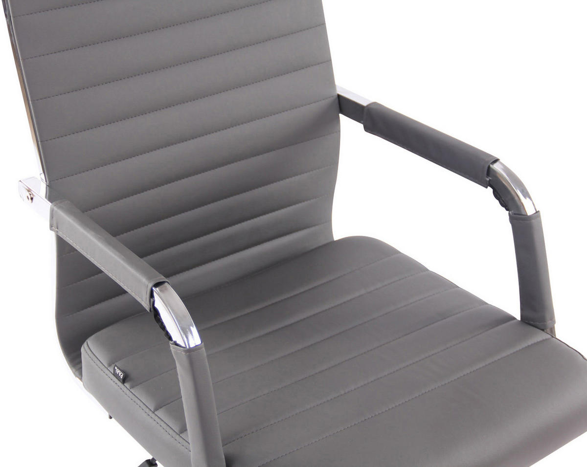 BÜROSTUHL Amadeus, Kunstleder Grau - Grau, Textil/Metall (51/106/63cm) - TPFLiving