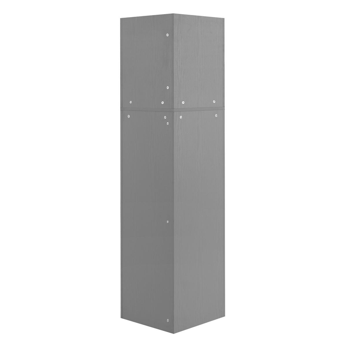BADEZIMMERSCHRANK Eckschrank 36,5 x 36,5 x 155 cm Grau - Grau, Holzwerkstoff (36.5/155/36.5cm) - Beauniv
