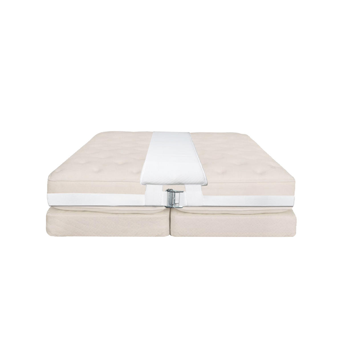 MATRATZENBRÜCKE mit Spanngurt 200cm - Weiß, Textil (25/200cm) - Vercart