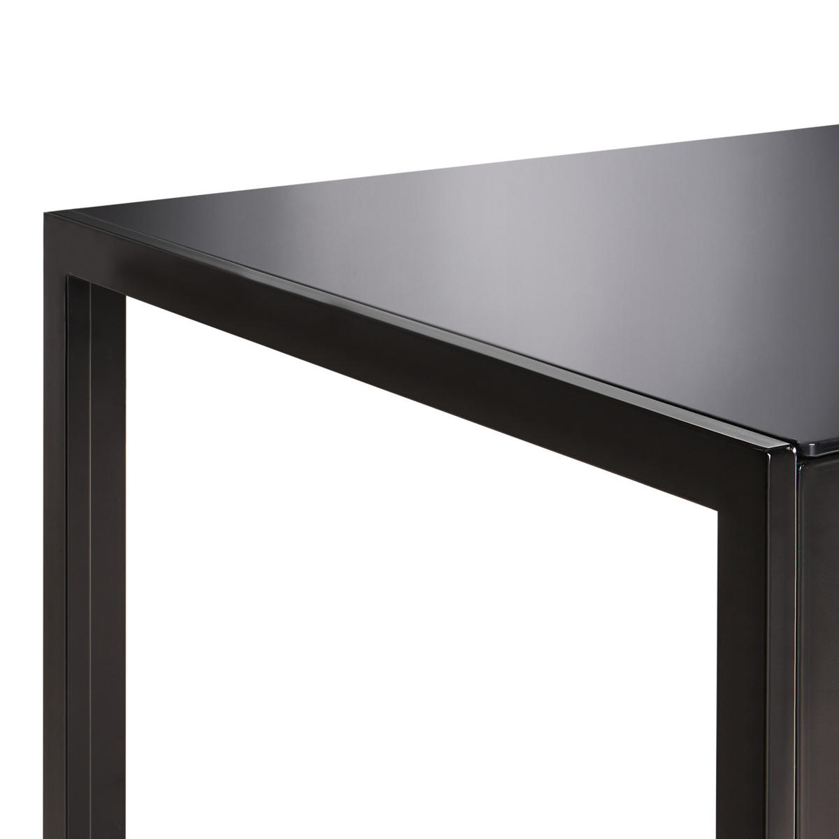 JÍDELNÍ STŮL Černý 120/80 cm Bezpečnostní sklo Lavos - černá, sklo (120/80/75cm) - Beliani