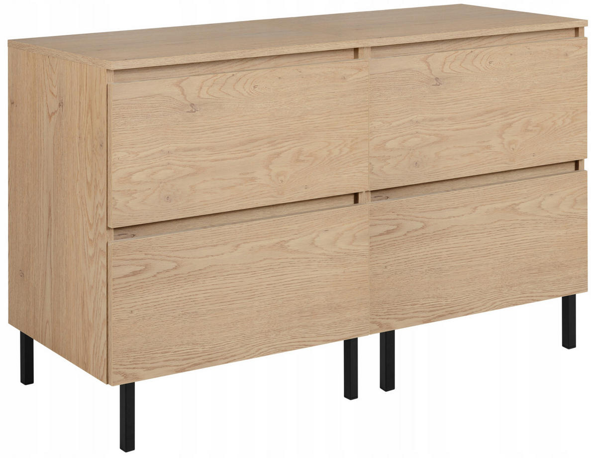 WASCHBECKUNTERSCHRANK SIMPLE mit Beinen 120cm mit Arbeitsplatte Eichen Craft - Eiche Artisan, Holz (120/62/46cm) - Rodan