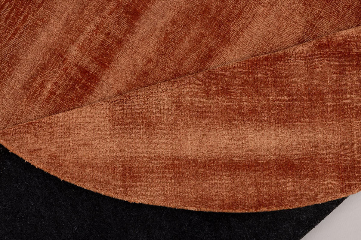 VISKOSETEPPICH Star 120x120 cm - Kupferfarben, Textil (120/120cm) - THEKO