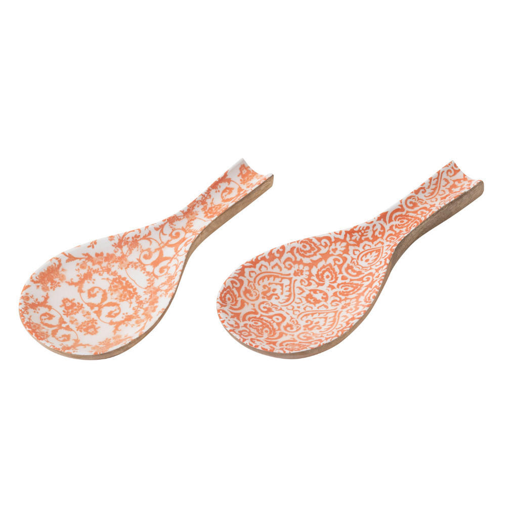 LÖFFELHALTER OW (2ER SET) - Orange, Holz (11.5/1.5/25cm) - J-Line