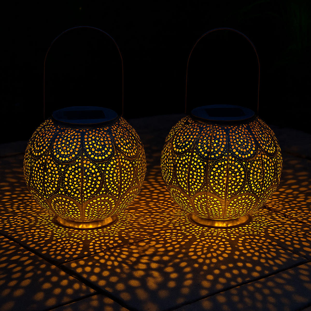 LED AUSSENLEUCHTE Metall Gold - Goldfarben, Kunststoff/Metall (18.5/18.5/28cm) - Globo Lighting