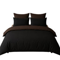 WENDEBETTWÄSCHE 5-teilig 200/200cm SCHWARZ-BRAUN - Schwarz, Textil (200/200cm) - ROLFNERS