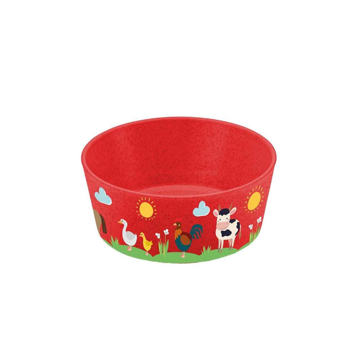 KINDERGESCHIRRSET Farm 3er Set - Rot, Kunststoff (1/1/1cm) - Koziol
