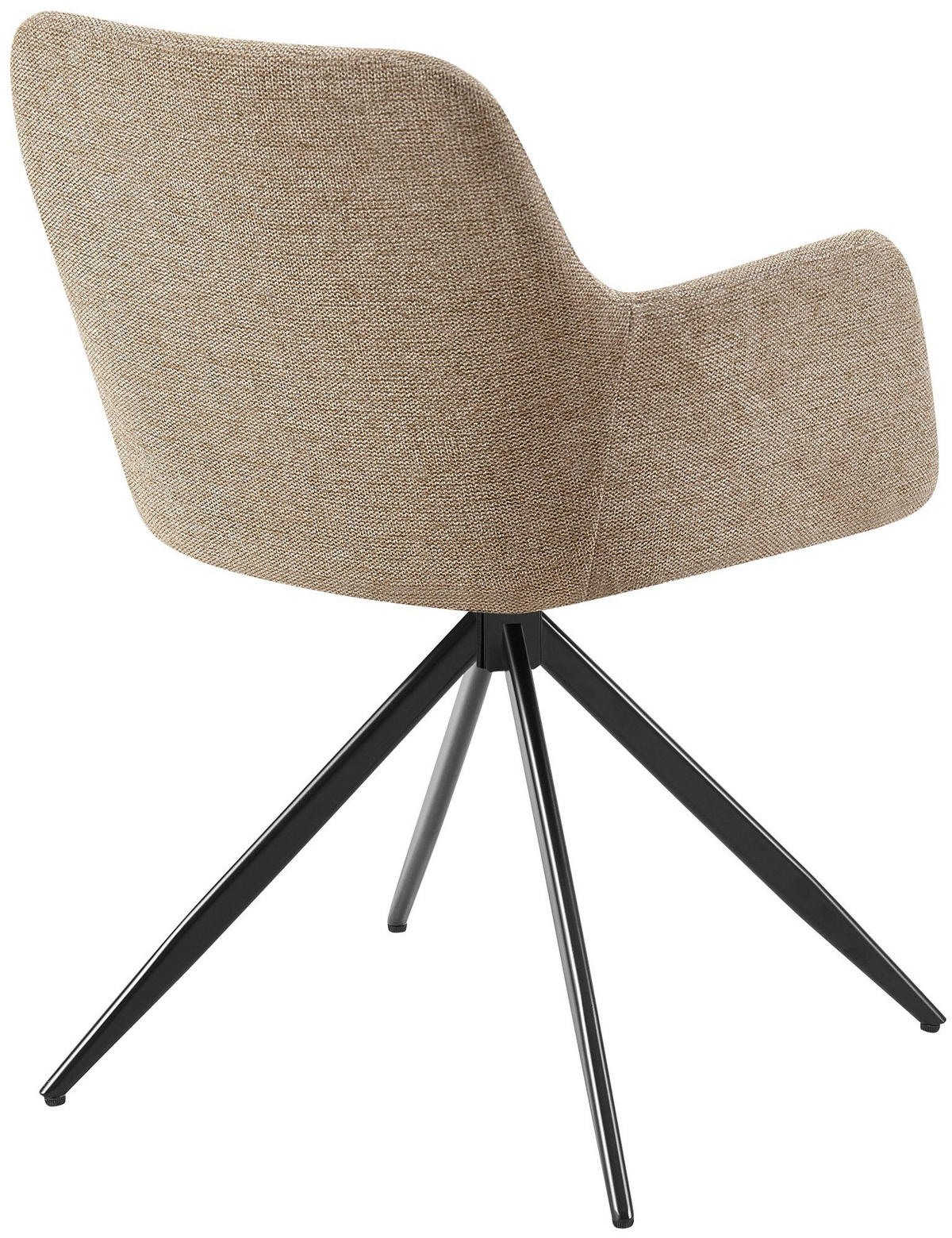 ARMLEHNENSTUHL Stoff Taupe - Taupe/Schwarz, Textil/Metall (56/81/62cm) - CLP