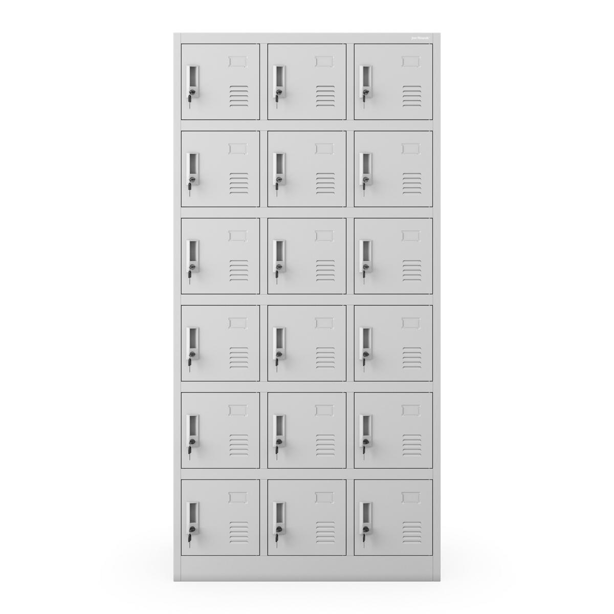 SCHLIESSFACHSCHRANK KAROL - Grau, Metall (90/185/40cm) - Jan Nowak